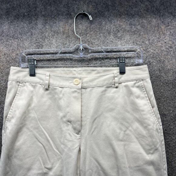 LL Bean Pants Womens 6 Khaki Favorite Fit Chino Straight Leg Cotton Casual - Picture 10 of 11